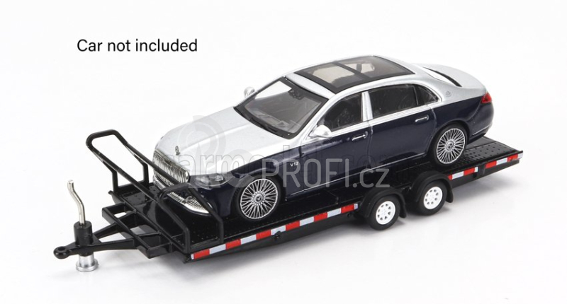 Truescale Accessories Carrello Trasporto Auto 2-assi - Car Transporter Trailer - Car Not Included 1:64 Black