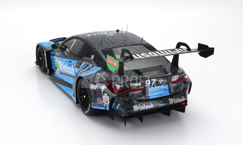 Truescale BMW 4-series M4 Gt3 Team Turner Motorsport N 97 2nd Imsa Gtd Class Laguna Seca 2023 B.auberlen - J.edwards - B.spengler - C.hull 1:18 Modrá Černá