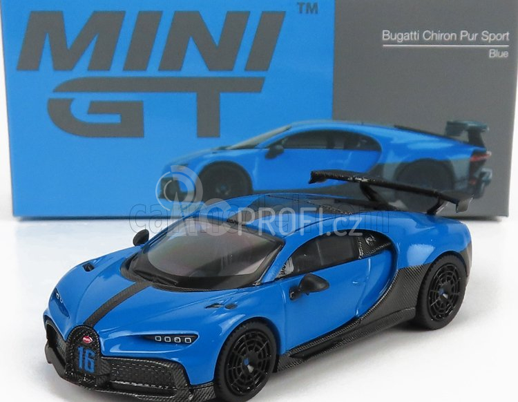 Truescale Bugatti Chiron Pur Sport N 16 2018 1:64 Modrá Černá