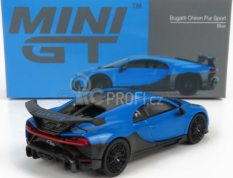 Truescale Bugatti Chiron Pur Sport N 16 2018 1:64 Modrá Černá