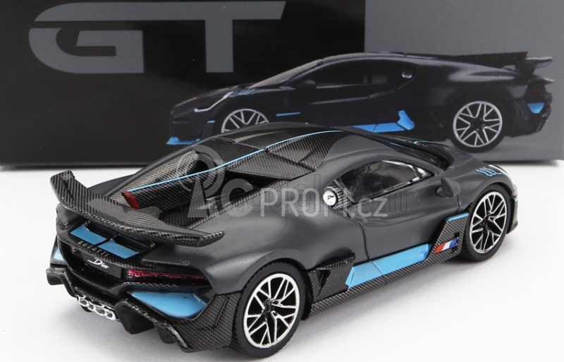 Truescale Bugatti Divo The Quail Configuration 2018 1:64 Tmavě Šedá Modrá