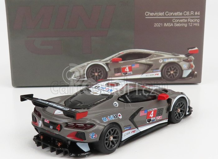 Truescale Chevrolet C8.r 5.5l V8 Team Corvette Racing N 4 12h Sebring Lhd 2021 T.milner - N.tandy - A.sims 1:64 Silver