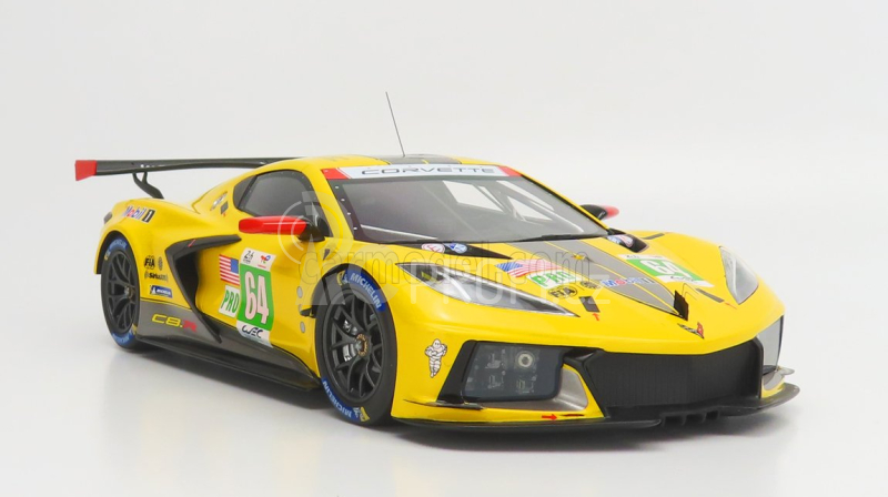 Truescale Chevrolet Corvette C8.r 5.5l V8 Team Corvette Racing N 64 24h Le Mans 2022 T.milner - N.tandy - A.sims 1:18 Žlutá