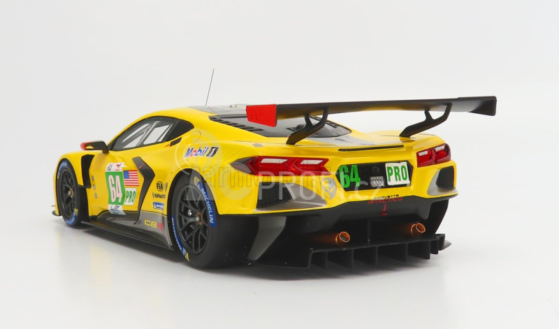 Truescale Chevrolet Corvette C8.r 5.5l V8 Team Corvette Racing N 64 24h Le Mans 2022 T.milner - N.tandy - A.sims 1:18 Žlutá