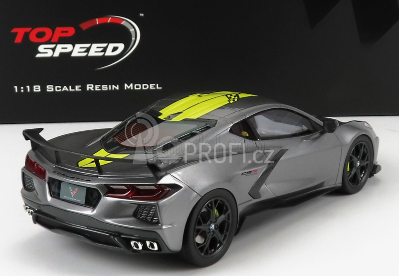 Truescale Chevrolet Corvette Stingray N 0 Imsa Gtlm Championship Edition 2020 1:18 Šedá Žlutá