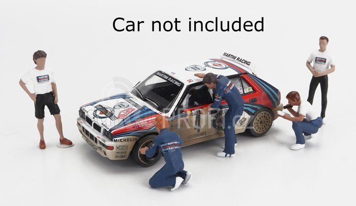 Truescale Figures Set 5x Mechanics Team Martini Racing 1:64 Bílá Modrá