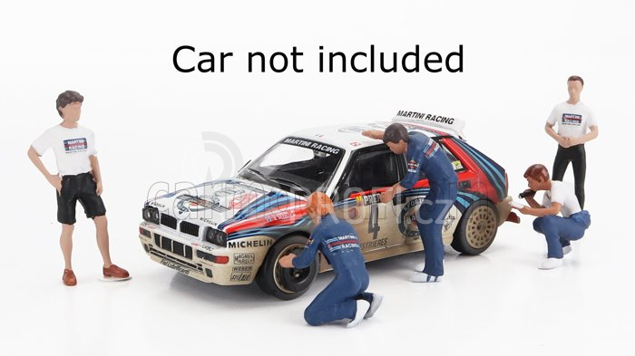 Truescale Figures Set 5x Mechanics Team Martini Racing 1:64 Bílá Modrá