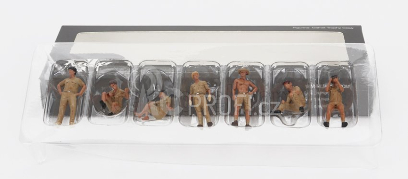 Truescale Figures Set 7x Man Equipe Camel Trophy 1:64 Písek