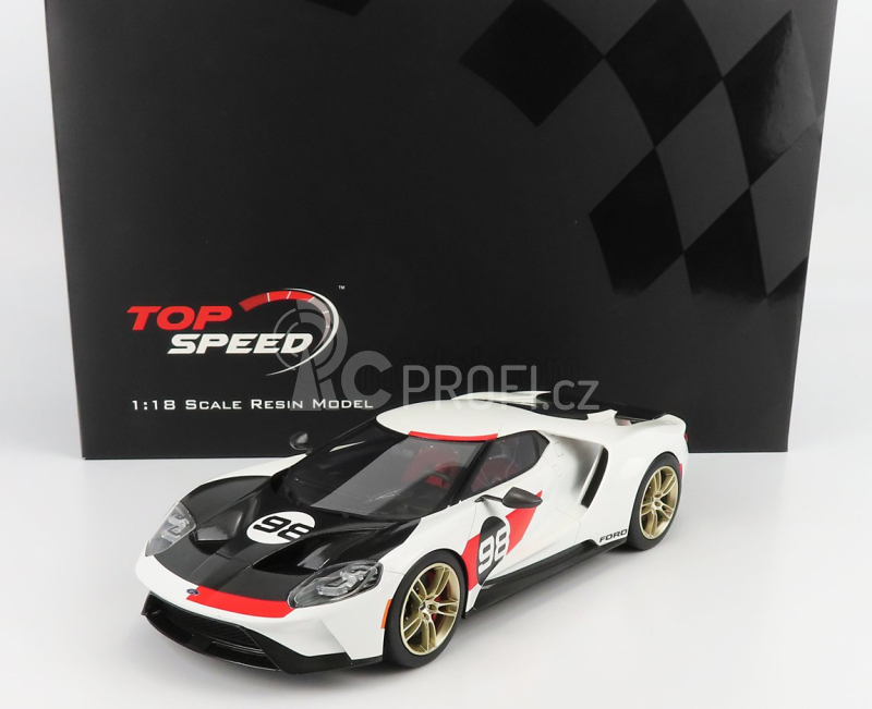 Truescale Ford usa Gt Heritage Edition 2021 1:18 Bílá Černá