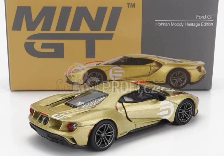 Truescale Ford usa Gt Heritage Edition N 5 Holman Moody 2022 1:64 Zlatá Červená