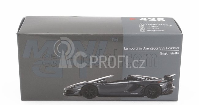 Truescale Lamborghini Aventador Svj Roadster Rhd 2018 1:64 Grey