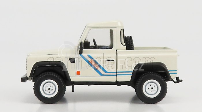 Truescale Land rover Defender 90 Pick-up Open 1983 Lhd 1:64 Bílá