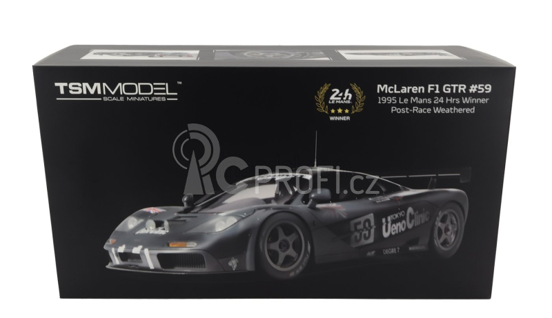 Truescale Mclaren F-1 Gtr Bmw V12 Team Kokusai Kaihatsu Racing N 59 ( After Race Weathered) Winner 24h Le Mans 1995 Y.dalmas - M.sekiya - J.j.lehto 1:12 Dark Grey Met