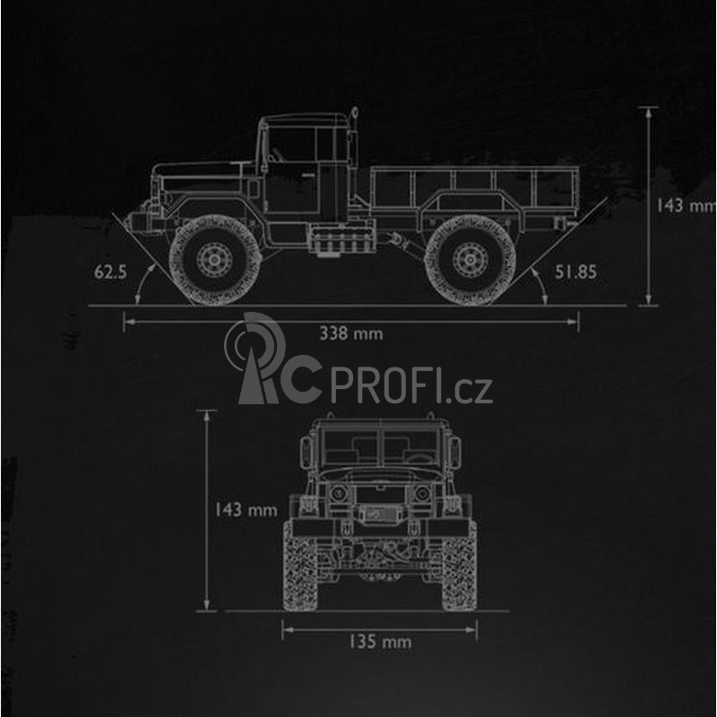 U.S. vojenský truck 1:16 pískový