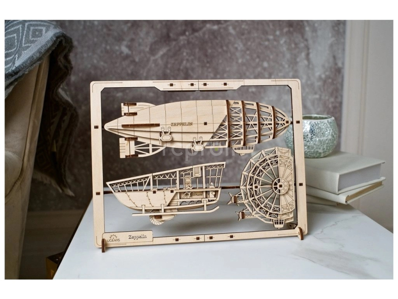 Ugears 2.5D dřevěné mechanické puzzle vzducholoď Zeppelin