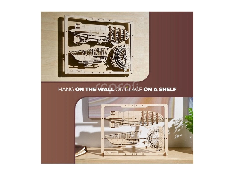 Ugears 2.5D dřevěné mechanické puzzle vzducholoď Zeppelin