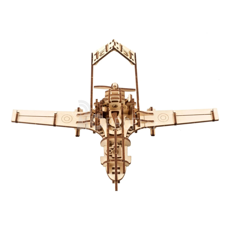 Ugears 3D dřevěné mechanické puzzle Bojový dron Bayraktar TB2