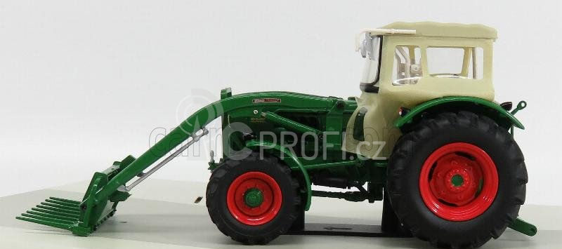 Universal hobbies Deutz-fahr D6005 4wd Tractor Closed With Front Loader 1965 1:32 Zelená Béžová