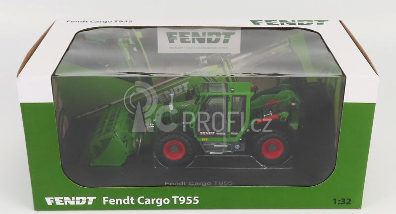 Universal hobbies Fendt T955 Cargo Telescopic Tractor 2010 1:32 Zelená