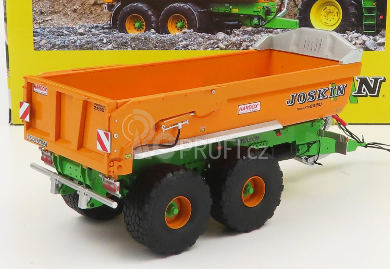 Universal hobbies Joskin Silo-cargo Transktp 22/50 Open Trailer For Tractor 2004 1:32 Oranžová Zelená