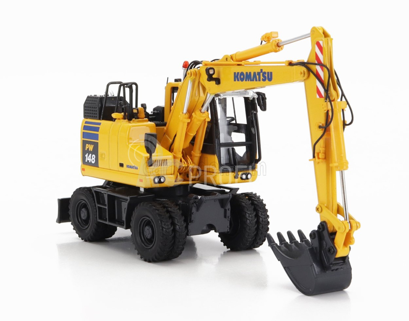 Universal hobbies Komatsu Pw148 Ruspa Gommata - Tractor Scraper 1:50 Žlutá Černá