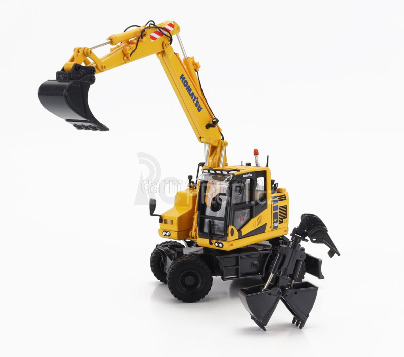 Universal hobbies Komatsu Pw148 Ruspa Gommata - Tractor Scraper 1:50 Žlutá Černá