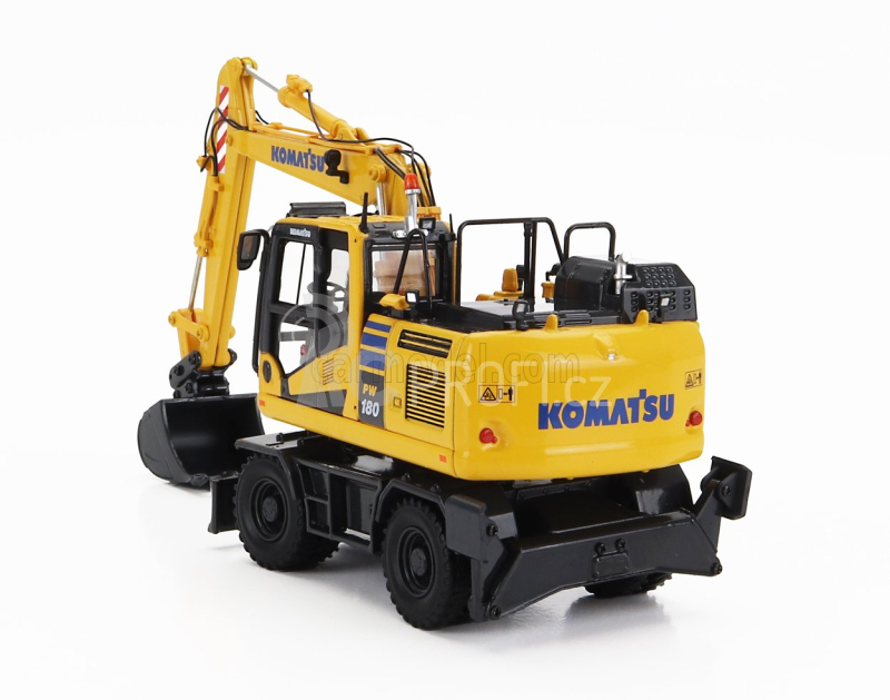 Universal hobbies Komatsu Pw180 Escavatore Gommato - Tractor Excavator 1:50 Žlutá Černá