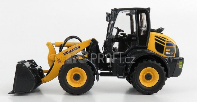 Universal hobbies Komatsu Wa100m Ruspa Gommata Tractor - Scraper 1:50 Žlutá Černá