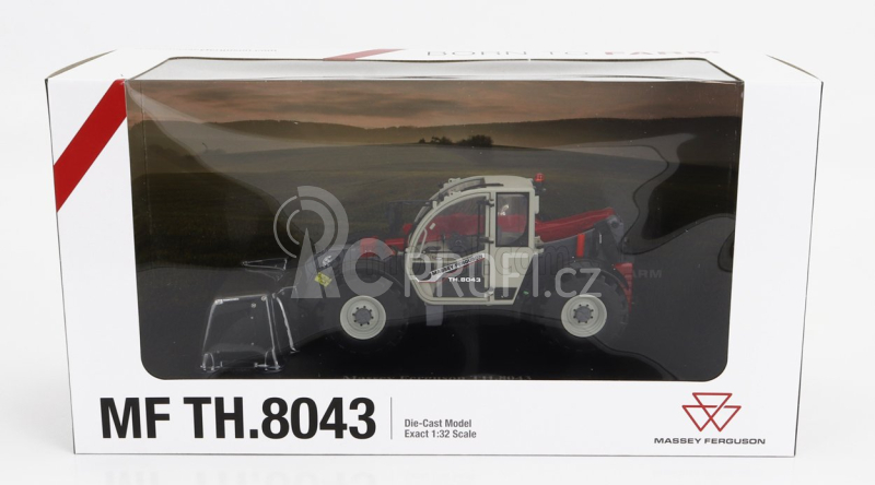 Universal hobbies Massey ferguson Mf Th.8043 Telescopic Tractor - Elevatore 1:32 Červená Šedá