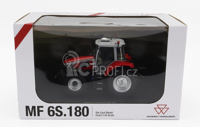 Universal hobbies Massey ferguson Mf6s.180 Tractor 2021 1:32 Červená Šedá