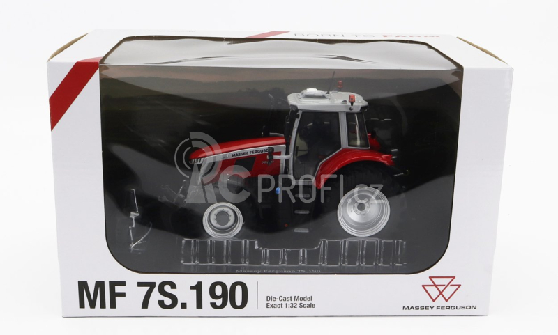 Universal hobbies Massey ferguson Mf7s.190 Tractor 2022 1:32 Červená Šedá