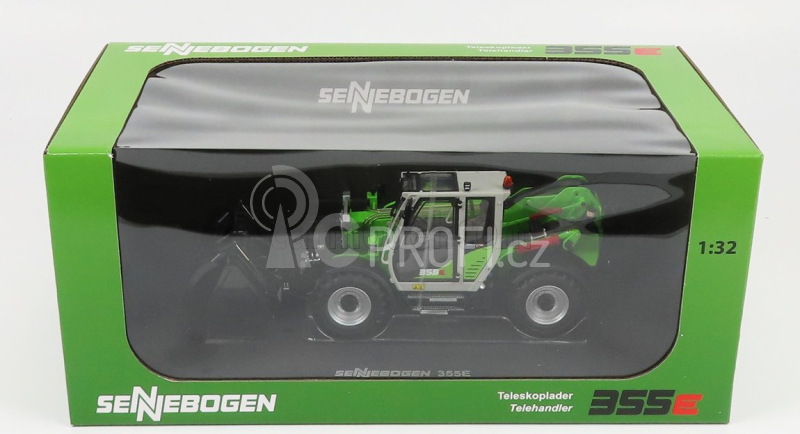 Universal hobbies Sennebogen 355e Telescopic Tractor - Elevatore 1:32 Světle Zelená