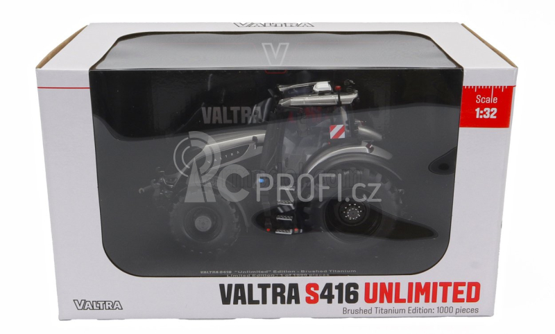 Universal hobbies Valtra S416 Tractor Unlimited Edition 2022 1:32 Stříbrná Černá