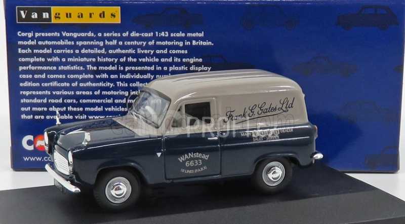 Vanguards Ford england 300e Thames Van Frank G.gates Ltd 1954 1:43 Modrá Šedá