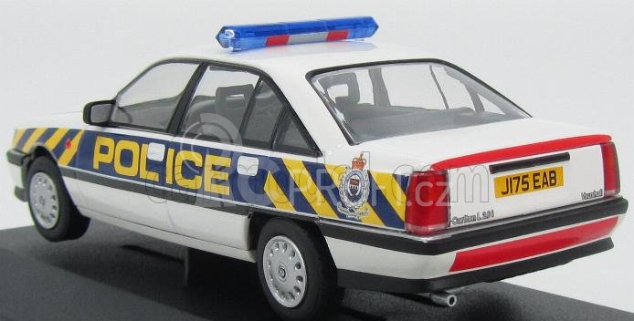 Vanguards Vauxhall Carlton 2.6li West Mercia Police 1989 1:43 Bílá Modrá Žlutá