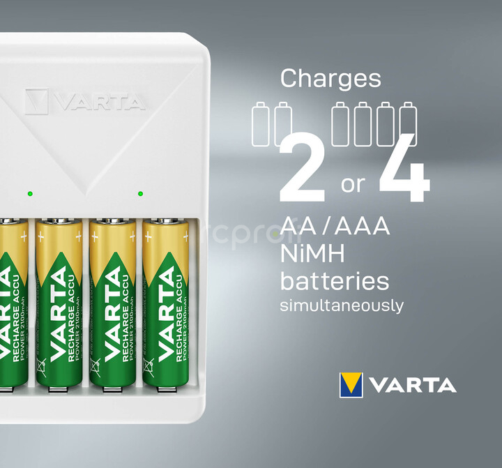 VARTA Plug charger 57657 + 4 AA 2100 mAh