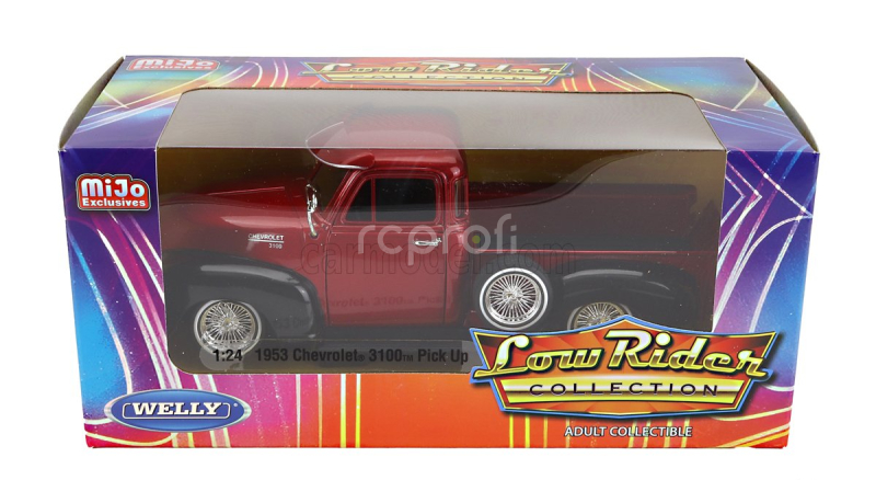 Welly Chevrolet 3100 Pick-up Low Rider 1953 1:24 Red Met Black