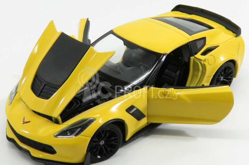 Welly Chevrolet Corvette Z06 Coupe 2017 1:24 Žlutá