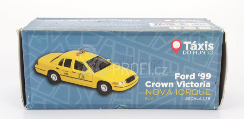 Welly Ford usa Crown Victoria Taxi New York Usa 1999 - Damage Card Box 1:38 Žlutá