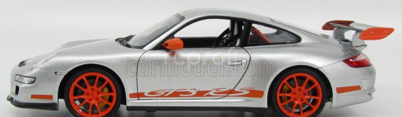 Welly Porsche 911 997 Gt3rs 2010 1:18 Stříbrná Oranžová