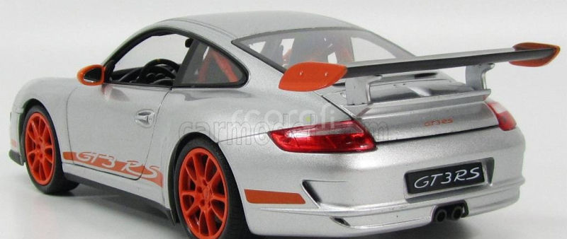 Welly Porsche 911 997 Gt3rs 2010 1:18 Stříbrná Oranžová