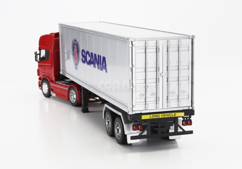 Welly Scania R730 V8 Truck Cassonato 2015 1:32 Červená Stříbrná