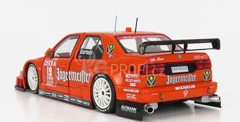 Werk83 Alfa romeo 155 V6 Ti Jagermeister Racing N 19 Dtm Itc 1995 Michael Barteles 1:18 Orange