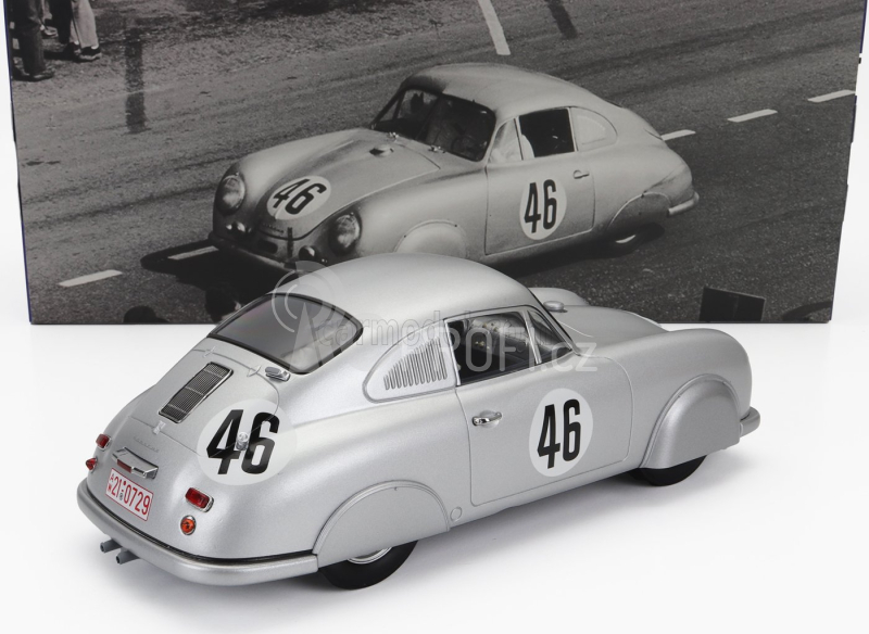 Werk83 Porsche 356 Sl Coupe Team Porsche K.g. N 46 Winner Class 24h Le Mans 1951 Auguste Veuillet - Edmond Mouche 1:18 Silver