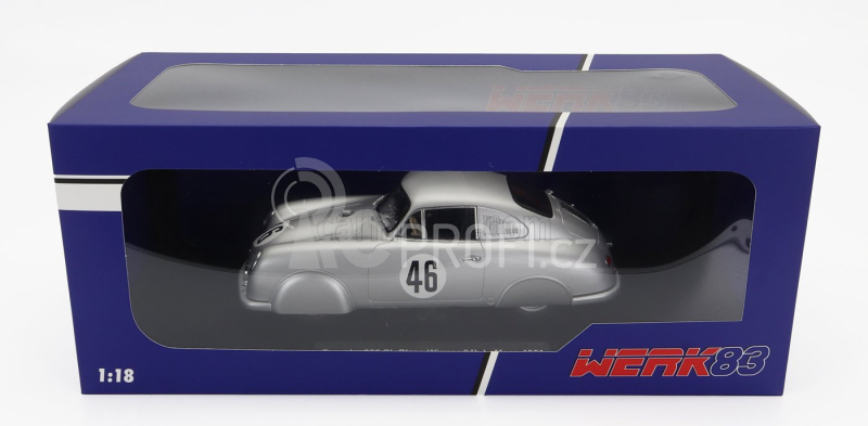 Werk83 Porsche 356 Sl Coupe Team Porsche K.g. N 46 Winner Class 24h Le Mans 1951 Auguste Veuillet - Edmond Mouche 1:18 Silver