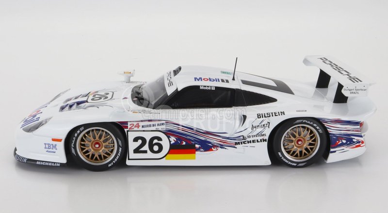 Werk83 Porsche 911 3.2l Gt1 Evo Team Porsche Ag N 26 24h Le Mans 1997 R.kelleners - E.collard - Y.dalmas 1:18 Bílá