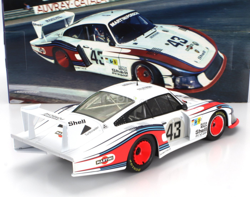 Werk83 Porsche 935/78 3.2l Turbo Moby Dick Team Martini Racing Porsche System N 43 24h Le Mans 1978 Rolf Stommelen - Manfred Schurti 1:18 Bílá Modrá Červená