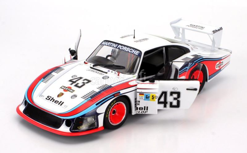 Werk83 Porsche 935/78 3.2l Turbo Moby Dick Team Martini Racing Porsche System N 43 24h Le Mans 1978 Rolf Stommelen - Manfred Schurti 1:18 Bílá Modrá Červená