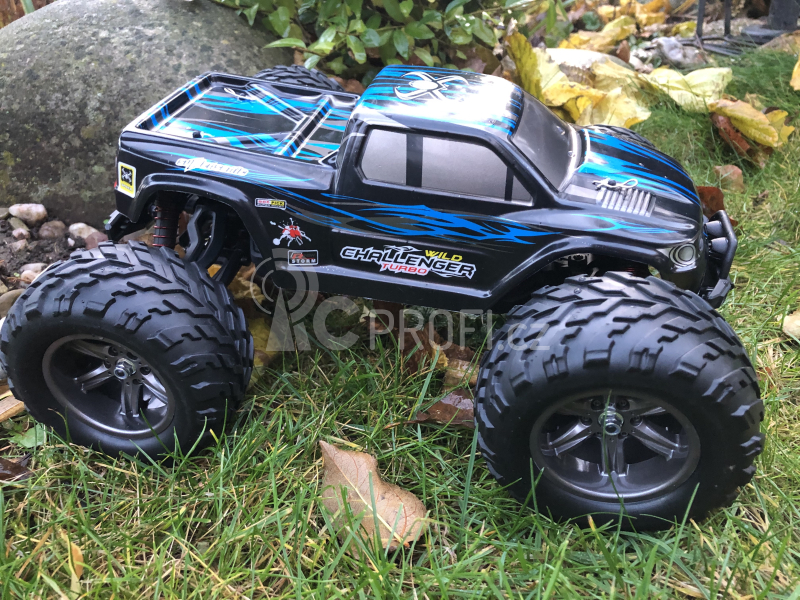 RC auto X9115 Challenger monster, modrá + náhradní baterie