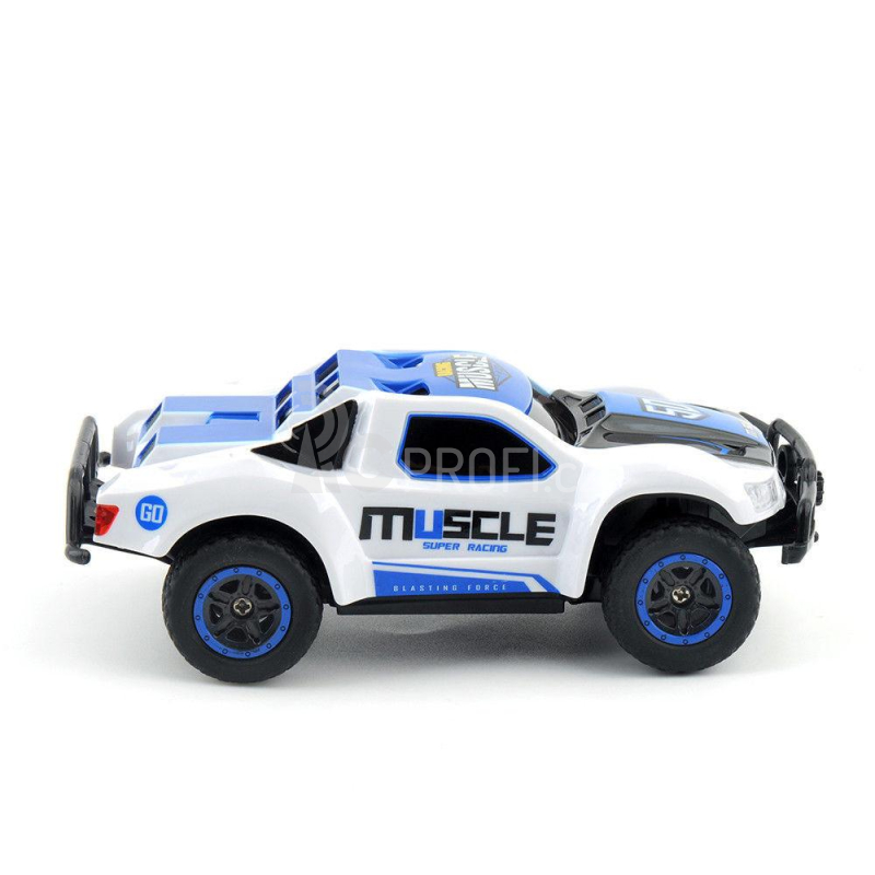 RC auto Muscle Racing 1:43, modrá + náhradní baterie